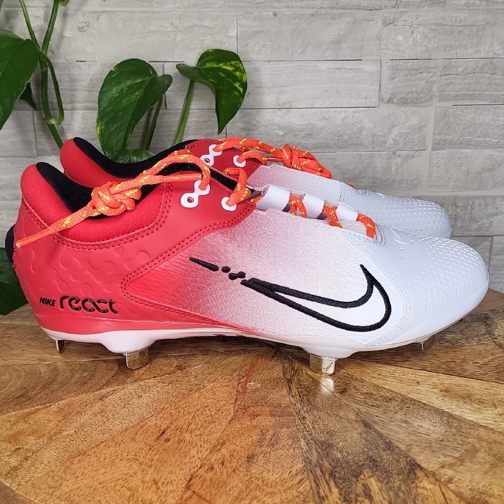 New Nike Hyperdiamond 4 Elite CZ5917-600 Softball Cleats Women's Red White